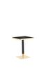 Square Dining Table UV Panel Marble Look Metal Frame Modern
