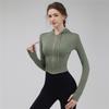 New Quick-drying Zipper Short Yoga Wear Jacket, Women's Sports Top, Gym Long-sleeved, High-end Running Style For Autumn And Winter