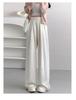 2025 Women's High-Waist Ice Silk Wide-Leg Pants