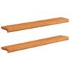 Window Sills 2 Pcs Light Brown 100 X 20 X 2 Cm Solid Wood Beech