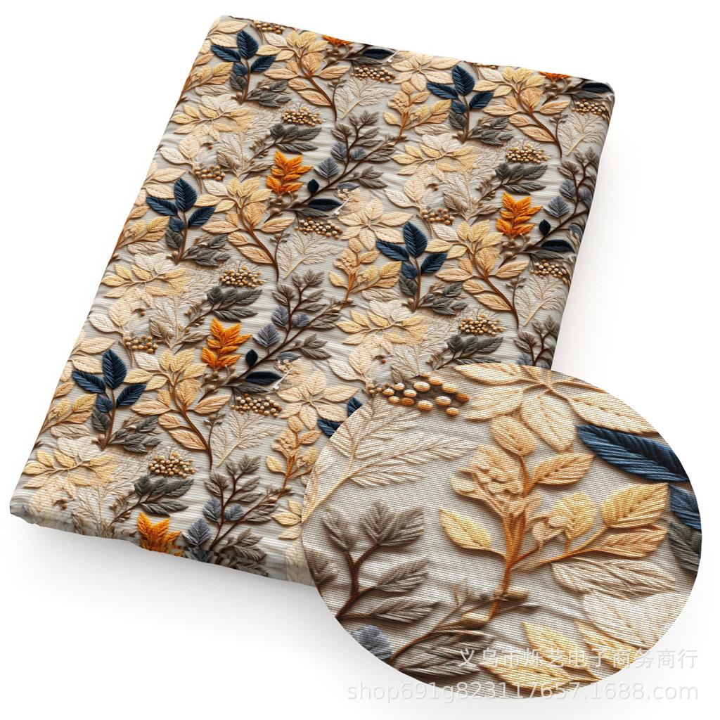 Сделай сам Синтетическая кожа Ткань Цветы Цветочный принт Имитация вышивки Искусственная кожа Обувь Имитация вышивки