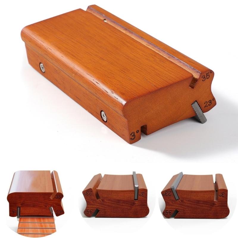 Professional 3/23/35 Degree Guitar Fret File Wood Texture Suitable for Wood Fingerboards Guitar Bass Ukulele Maintenance