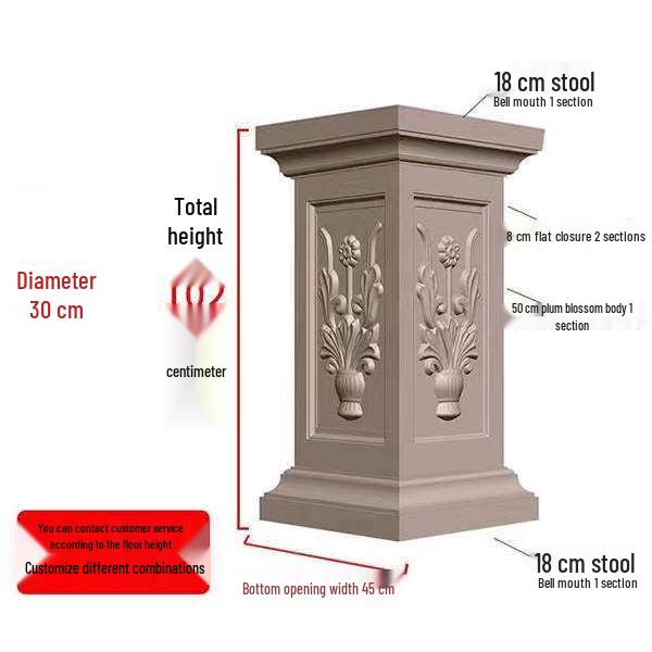 Квадратная форма для римской колонны для бетонных ограждений и балконов