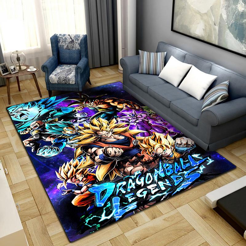 Ковер с рисунком из аниме Dragon Ball для гостиной, спальни, домашнего декора, крутой коврик с изображением из фильма, напольный коврик -LXR13