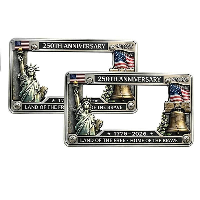 United States 250 Year American Car Plate Frame License Plate Holder Wmool 250th Anniversary Commemorative License Plate Frame