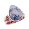 Natural Dendrite Opal Gemstone 925 Solid Silver Jewelry Two Tone Ring S.9US o1R74