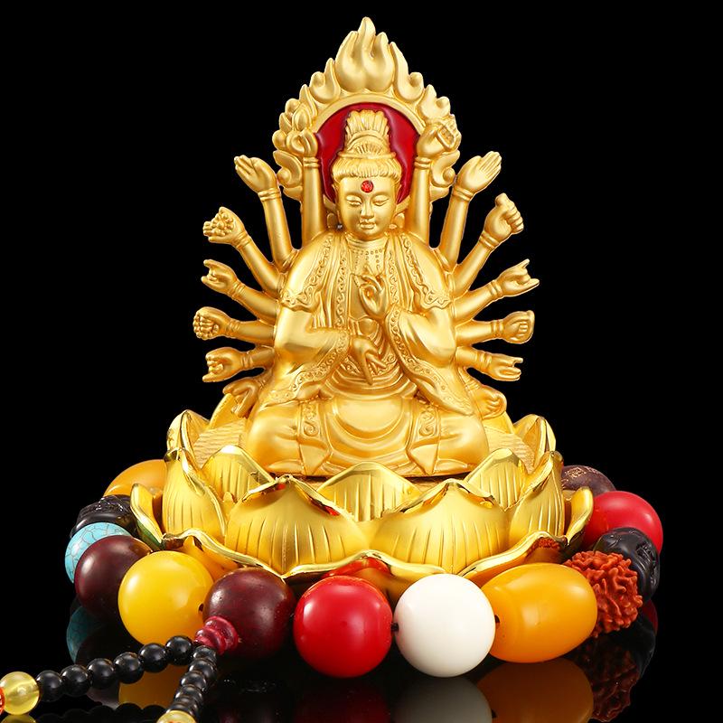 Украшение для автомобиля в виде парфюма из сплава «Лотос Гуаньинь» — аксессуар для интерьера в виде тысячи рук Гуаньинь