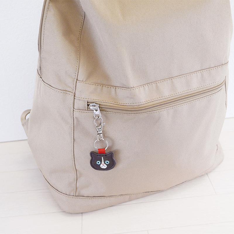 Милый мультяшный креативный кожаный брелок для ключей с изображением кота, модная кавайная сумка для котенка, брелок для рюкзака, украшения, аксессуары, подарки