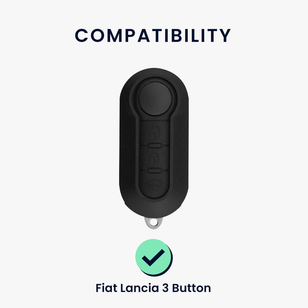 kwmobile Key Cover Fiat Lancia 3-Button Foldable Car Key Compatible