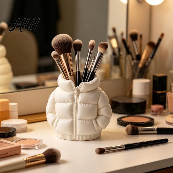 Durable Pen Cup Rainbow Down Coat Holder, 3D Printed Puffer Jacket Holder Desk Organizer, Creative Storage for Stationery And Brushes Student