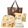 Nishikawa Nursery Preparation 4-piece Set  Cot Cover, Skin Comforter, Pillow, Storage Bag  Junior Size Washable Nap Cot Sheet Go! Anpanman