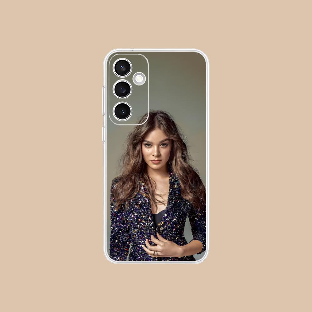 Hailee Steinfeld Clear Mobile Phone Case for Samsung Galaxy S25 S24 S23 S22 S21Plus FE Ultra Colorful Cover