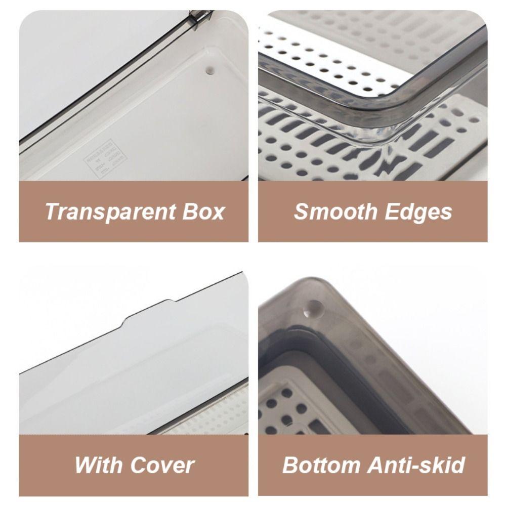 Makeup Brush Holder With Cover Desktop Organizer Cosmetics Storage Storage Box Stationery Container