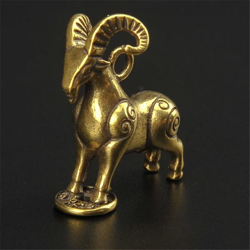 Deer Casting Animal Brass Figurine Abstract Geometric Style Metal Retro Sculpture Home Office Room Desktop Decoration Gift Diy KTY