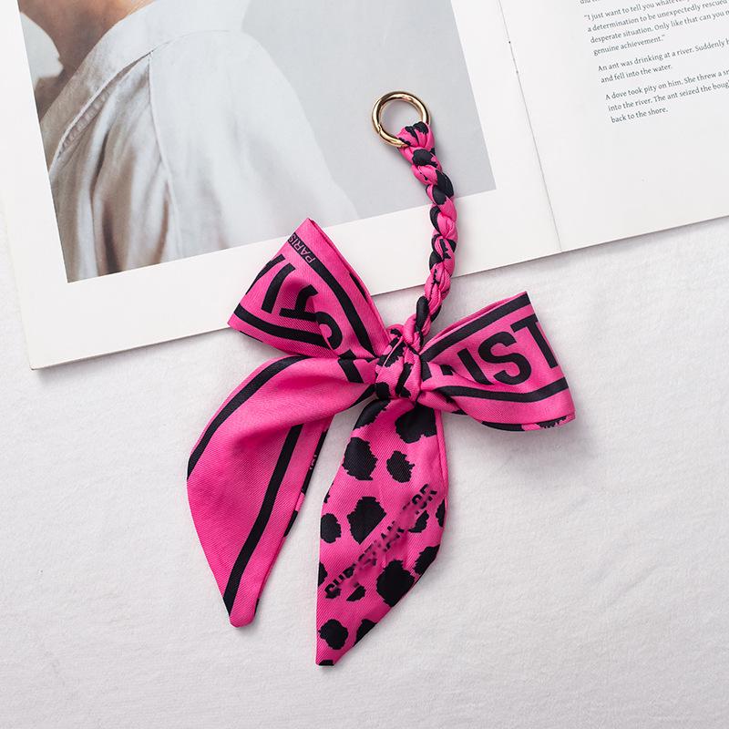Silk Scarf Pendant Keychain: Versatile Bag Charm & Keyring
