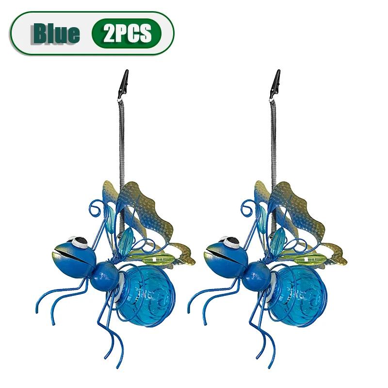 5 шт. подвесной металлический светильник в виде божьей коровки на солнечных батареях, садовый декор, скульптура леди с упругими пружинами, летние уличные художественные украшения