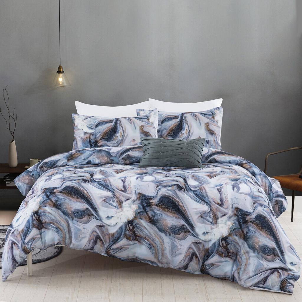Мраморное одеяло с цветочным принтом Doona, комплект пододеяльников всех размеров, мягкие наволочки, комплект постельного белья