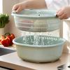 Multifunctional Double-Layer Drain Basket for Washing Fruits, Vegetables, and Rice