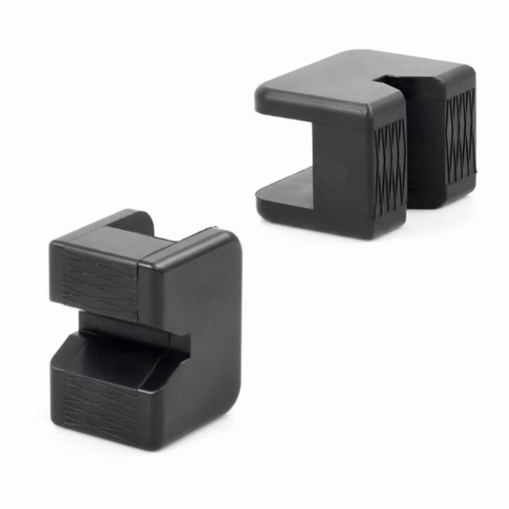 Black Rubber Jack Rubber Pad Durable Wear Resistant Anti Slip Slotted Adapter Floor Jack Use
