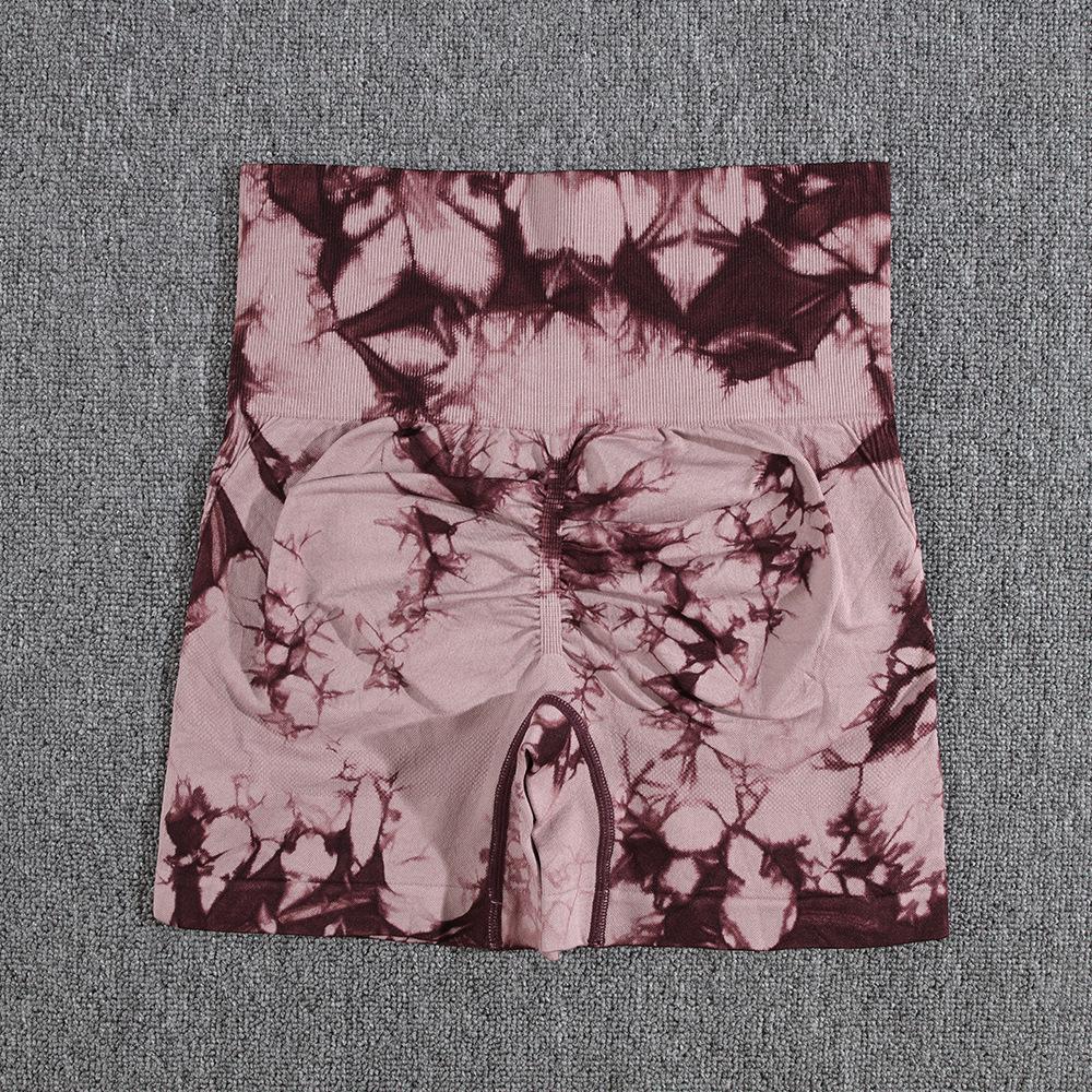 Леггинсы для йоги с высокой талией и эффектом пуш-ап, тай-дай - Женские штаны для фитнеса и тренировок