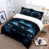 "Retro Blue Flame Muscle Car" Bedding Duvet Cover Set  (1*Duvet Cover 2*Pillowcases, without duvet insert)