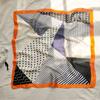Women's Spring & Summer Small Square Scarf | Korean-Style Versatile Literary Decorative Scarf with Dense Polka Dots and Patchwork Neckerchief or Scarf