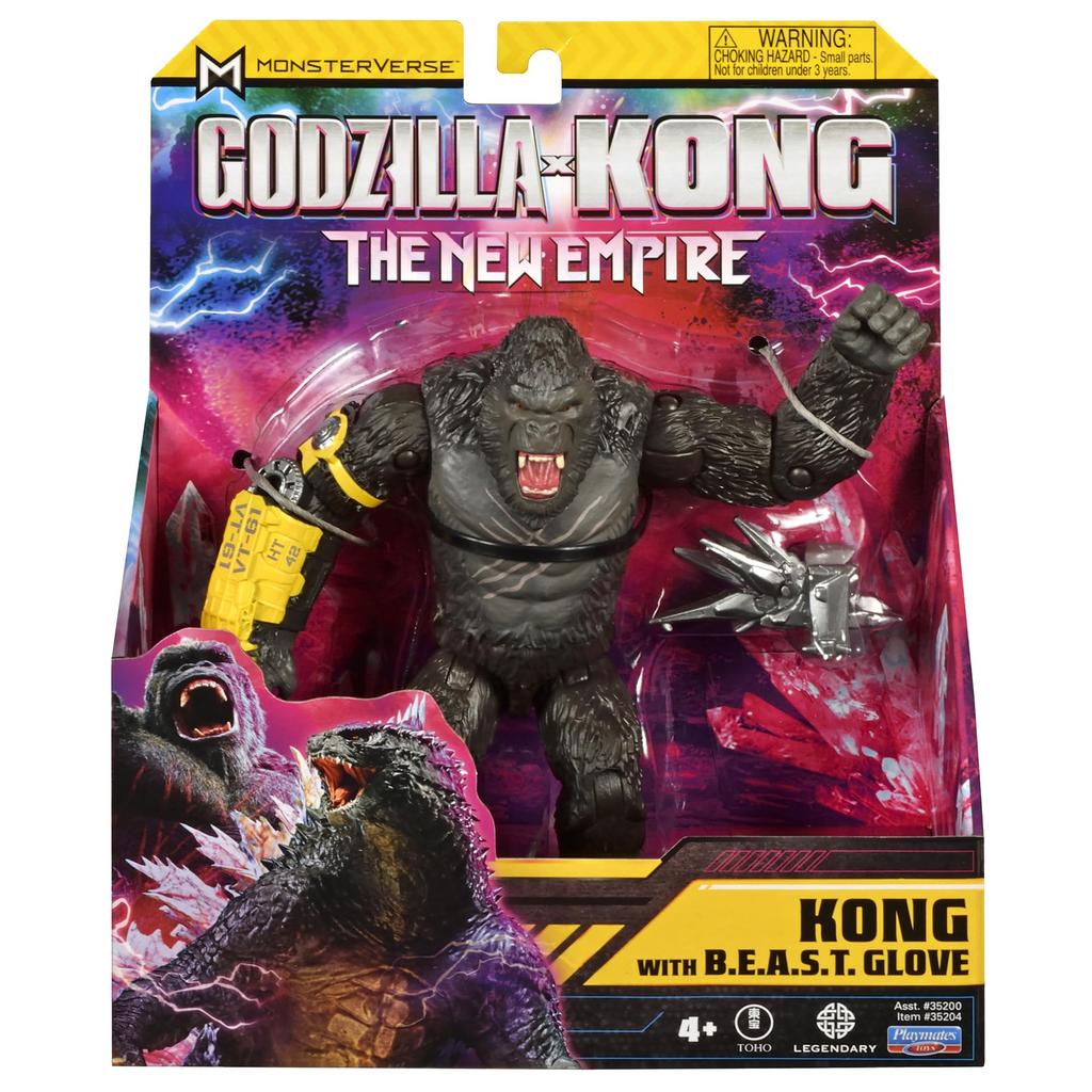 Playmates Toys Godzilla X Kong Kong with 35204 6-inch B.E.A.S.T. Gloves,