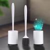 Hygienic Toilet Brush Silicone Bristle Vented Bathroom Bowl Cleaner With Holder Cleaning Kit