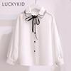 Весенние рубашки для девочек, шифоновая повседневная детская одежда, белые блузки для девочек, рубашки с длинными рукавами для девочек, осенняя детская одежда