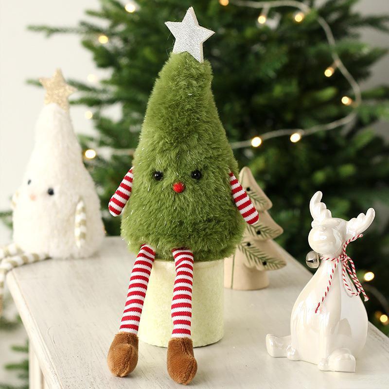 Adorable Plush Christmas Tree Doll Decoration For Home And Party Festive Decor