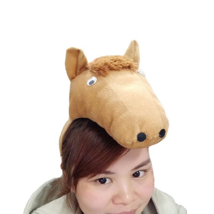 Милые плюшевые лошадиные головы Повязки на голову Выступления Заколка для волос Фестивальные вечеринки Перчатка/Галстук-бабочка