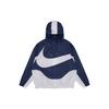 Мужская тканая куртка Sportswear Swoosh с капюшоном, контрастными цветами и большим логотипом, Осень, Темно-синий DD5968-437