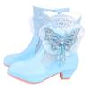 Роскошные зимние сапоги для девочек, шикарные блестки, бабочки, принцесса, модные детские ботильоны, подиумные, универсальные, детские, повседневные сапоги