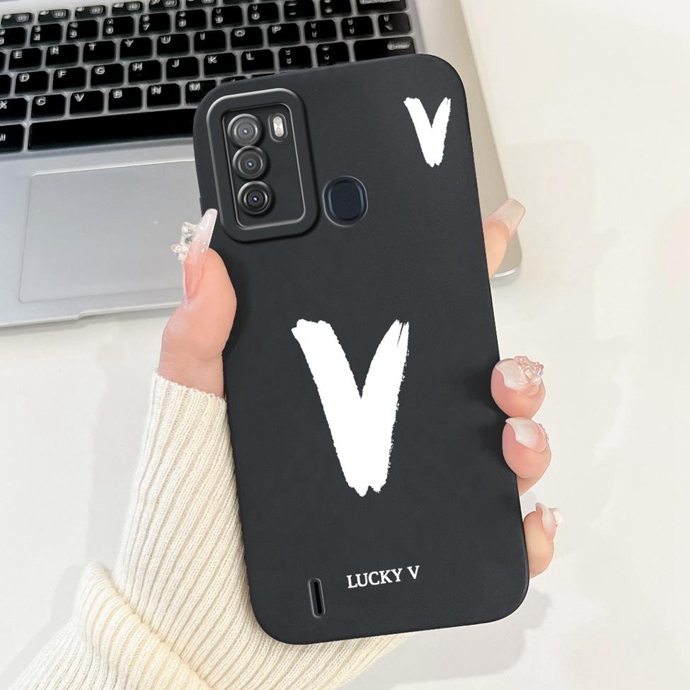For ITEL S16 Cover For ITEL Vision 1 Pro Case Simple Fashion Letters A-Z Pattern Design Silicone Shockproof Bumper