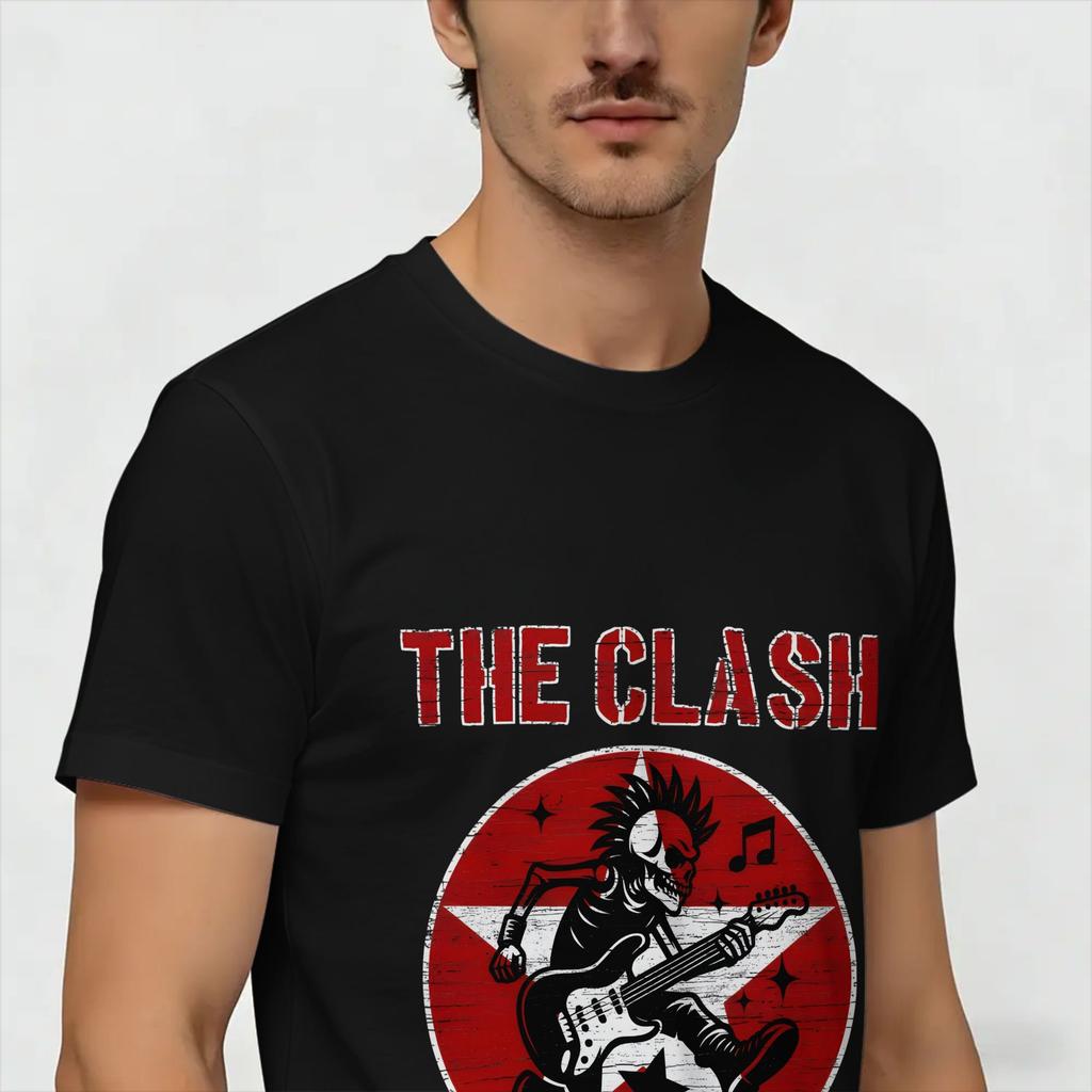 Unisexs Vintage The Clash T Shirts 100 Cotton Clothing Funny Short Sleeve Round Neck Tees Plus Size TShirt