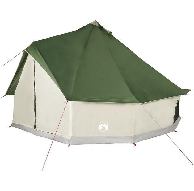 Палатка семейная VidaXL Tipi 10-местная зеленая водонепроницаемая