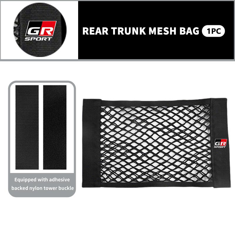 EBSKCS1 Car Styling Trunk Box Storage Bag Mesh Elastic String Net Pocket Organizer Accessories For Toyota Yaris Corolla Rav4 GR Auris