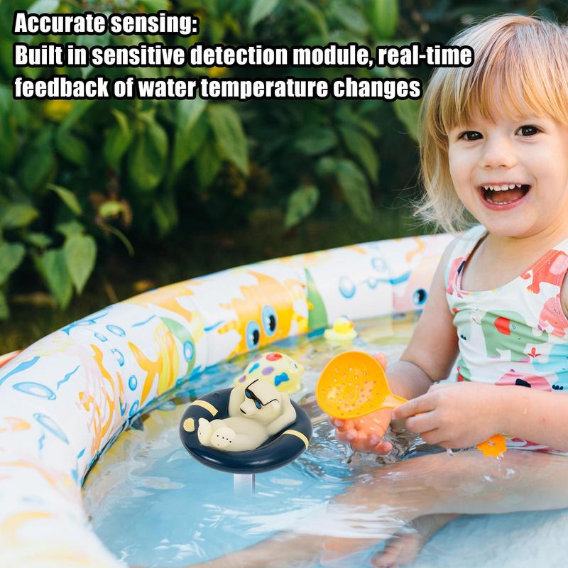 Swimming Pool Thermograph Floating Water Temperature Monitor For Pool Polar Bear Animal Shape Precisice Measurement Tool For