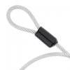4 mm 60 cm PVC Shell Galvanized Bike Lock Cable for Bicycles / Luggage / Bag with Double Loops Portable Cable Lock 4