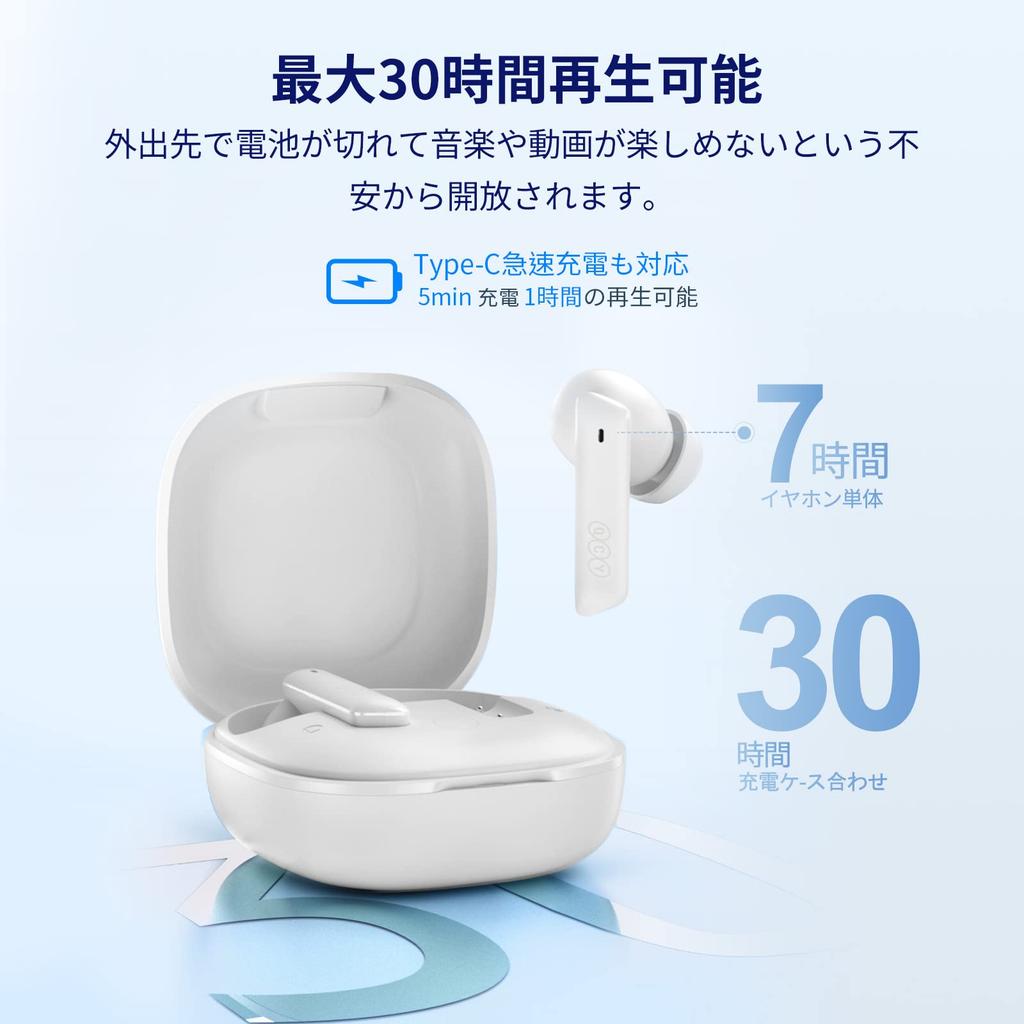 QCY HT05 беспроводной ANC шумоподавление окружающий звук захват ветра полностью беспроводной активный шум оснащен 6 30 часами большой диаметр 10 мм Bluetooth IPX5