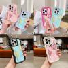 N90 Карты арт дизайн Macaron волнистые края телефонные чехлы для iPhone 16 Pro Max Samsung S24 Plus S23 Ultra A35 A55 Xiaomi Redmi Note 13 Honor противоударный чехол