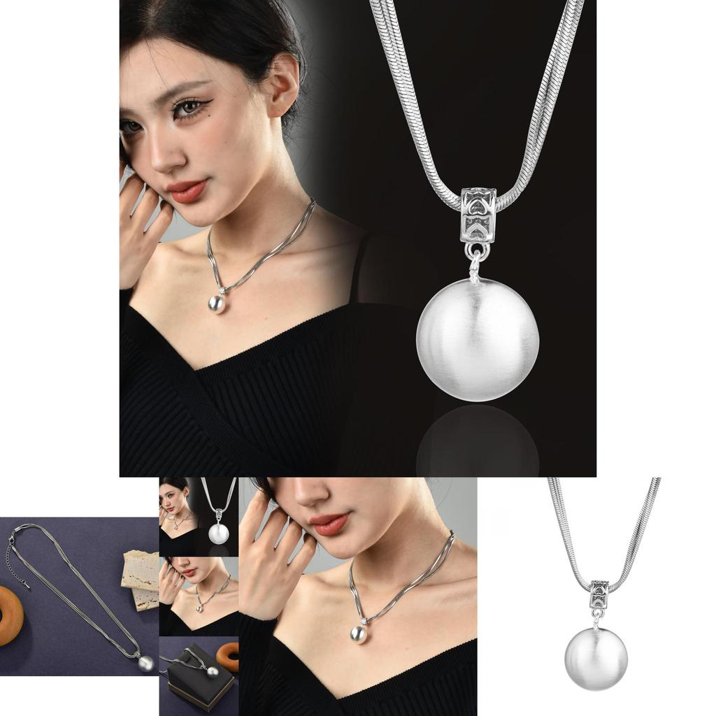Elegant Pearl Necklace For Women With Luxurious Geometric Design And Crystal Pendant