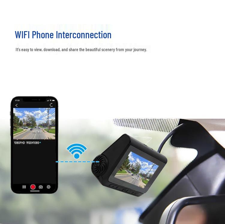 4K Двойной автомобильный видеорегистратор с GPS, WiFi и камерой ночного видения