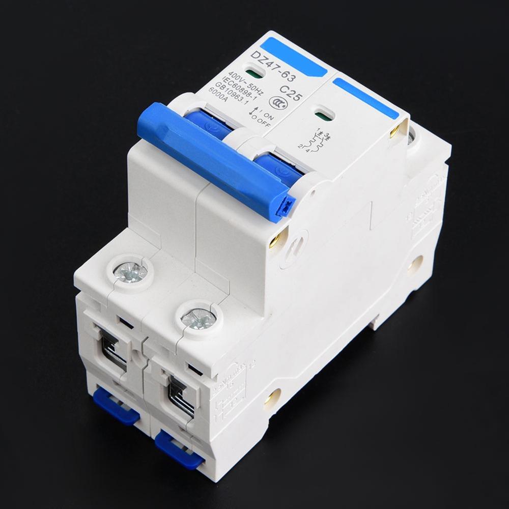 25A/40A/50A/63A 2P Circuit Breaker 2P 400V AC Miniature Circuit Breaker Electrical Protection
