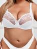 Сексуальный кружевной бюстгальтер-бралетт с чашкой EF, женские бюстгальтеры, ультратонкие, захватывающие дух, прозрачные, на косточках, большой размер, чистый цвет