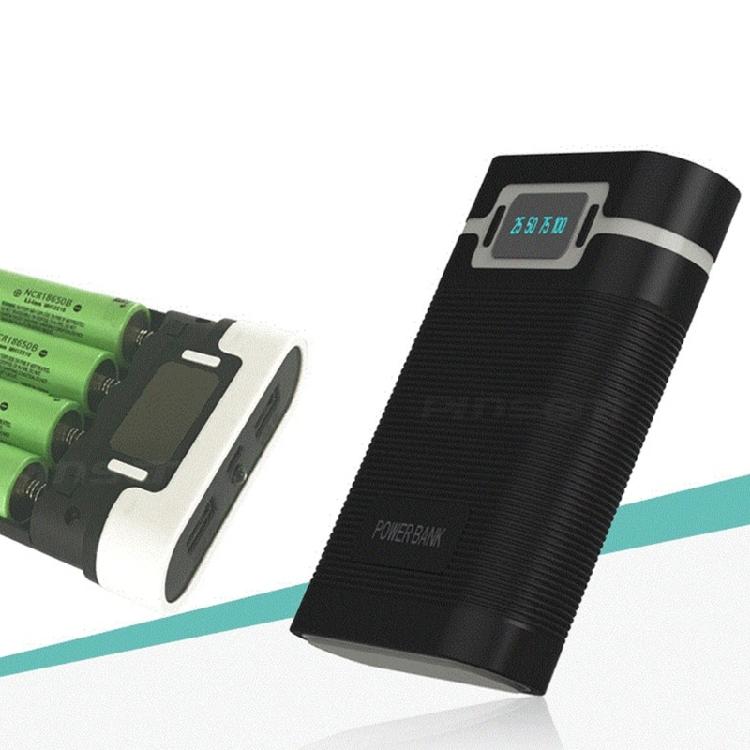 Практичный чехол-аккумулятор 18650 для мобильных устройств, 4 ячейки, съемная конструкция, простая сборка, светодиодный дисплей питания, подходит для энтузиастов