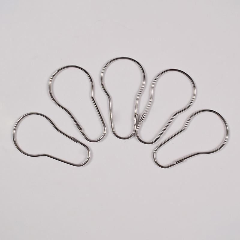 10/20Pcs Curtain Open Gourd Rings Carabiner Keychain Clip Window Curtains Hook Bath Shower Curtains Rods Clamp Accessories