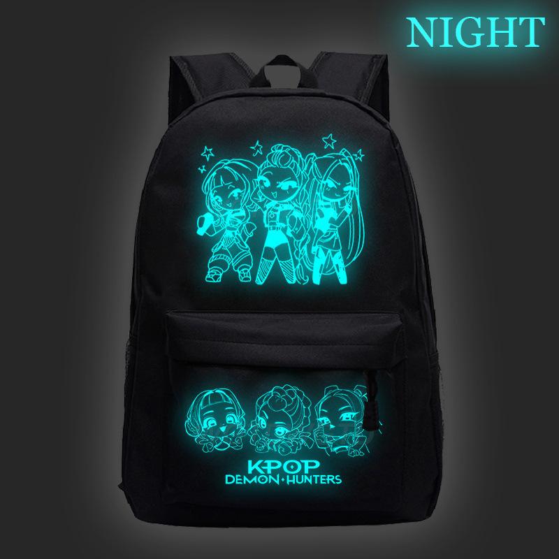 Personalized Luminous Backpack Animation Cartoon Printing Large Capacity Student Schoolbag Casual Simple