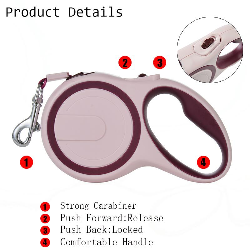 3 м 5 м поводок для собак мелких и средних пород, кошек, прочный, для пеших прогулок, выдвижной, автоматический, удлиняющийся поводок для чихуахуа, мопсов