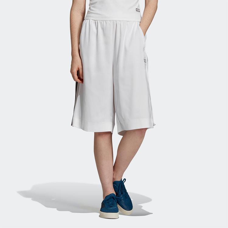 adidas Originals Трехполосные Спортивные Шорты на Шнурке Женские Шорты Белые DU7262